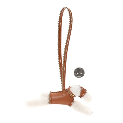 Hermes Milo Lambskin Epsom Shearling Budy Apic Charm Ecru Gold Poussiere 2 of 4