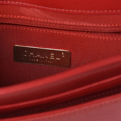 Chanel Calfskin Caviar Quilted Chain Handle Flap Red 5 of 8
