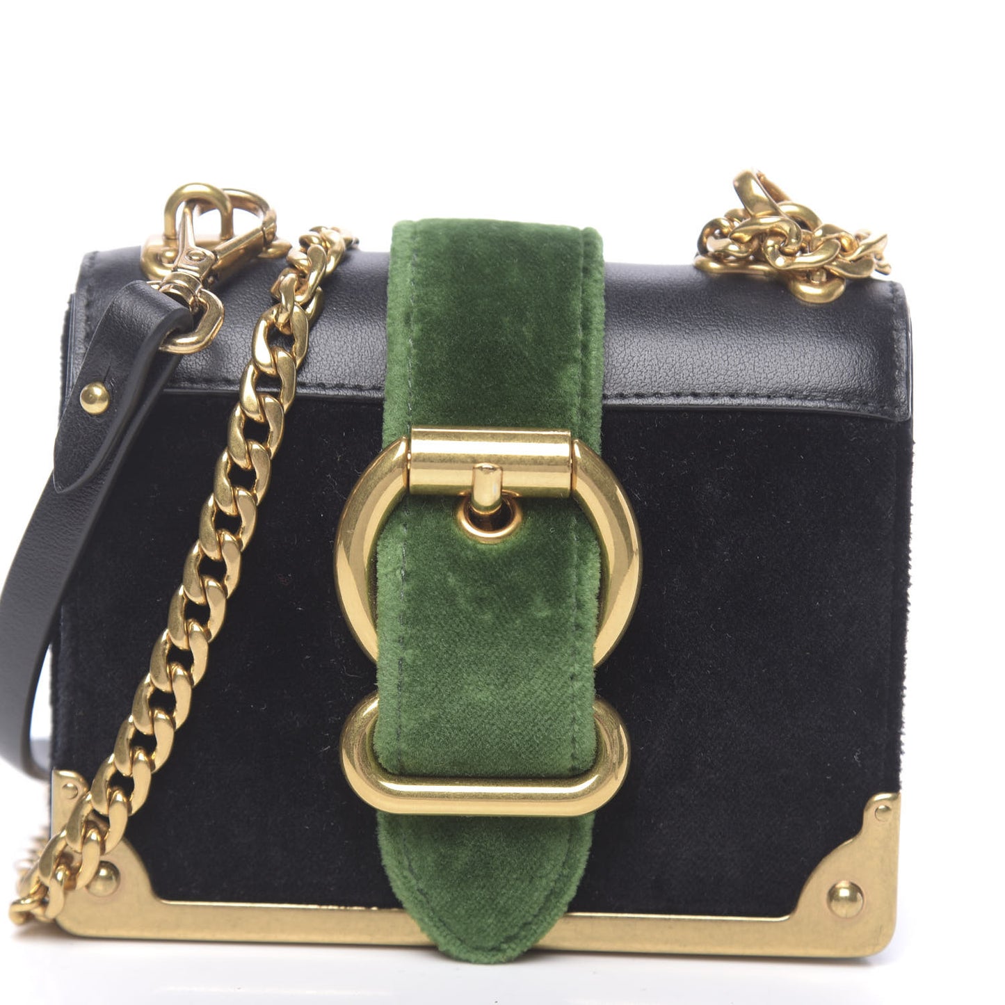 Velvet City Calfskin Micro Cahier Bag Black Alloro