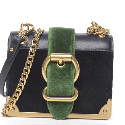 Prada Velvet City Calfskin Micro Cahier Bag Black Alloro 10 of 11