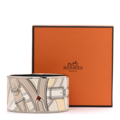 Hermes Enamel Printed Extra Wide Cavalcadour Bracelet 62 6 of 6