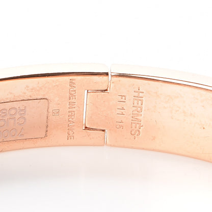 Hermes Enamel Narrow Clic Clac H Bracelet PM Rose Nacarat 4 of 4