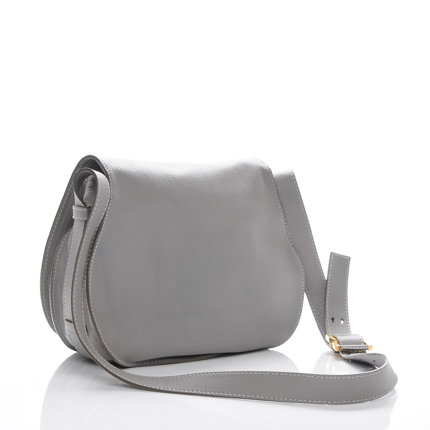 Chloe Calfskin Medium Marcie Round Crossbody Bag Cashmere Grey 3 of 6