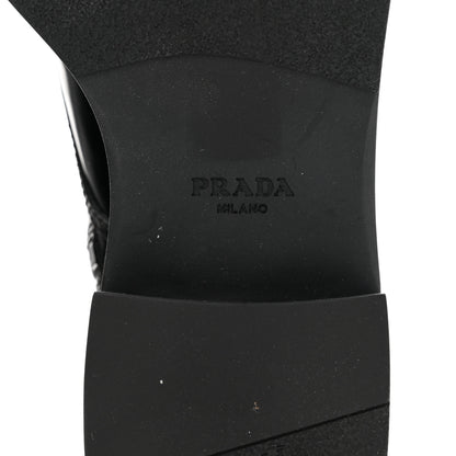 Prada Spazzolato Chocolate 50mm Combat Boots 36 Black 6 of 9
