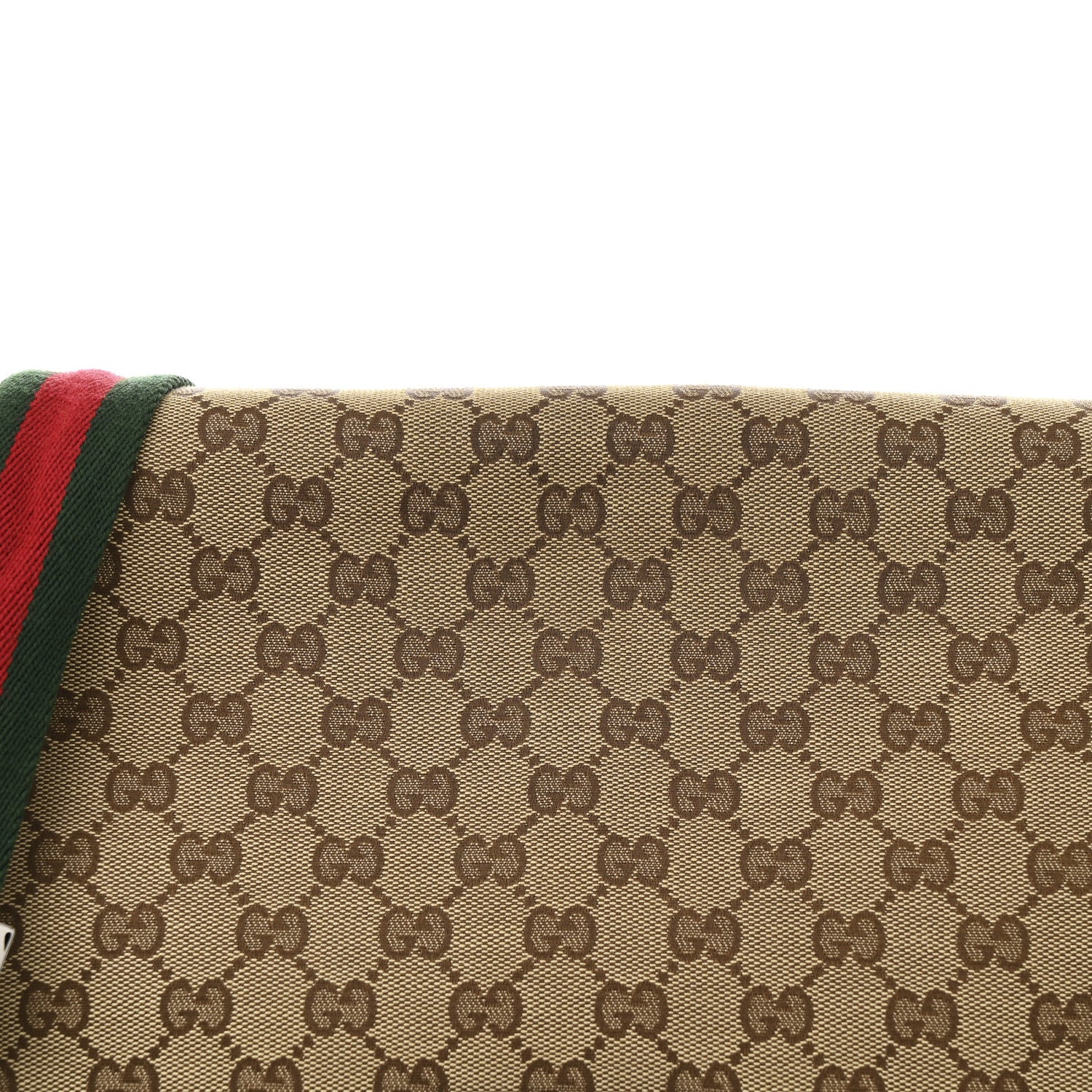 Gucci Monogram Web Medium Flap Messenger Beige Dark Brown 8 of 12