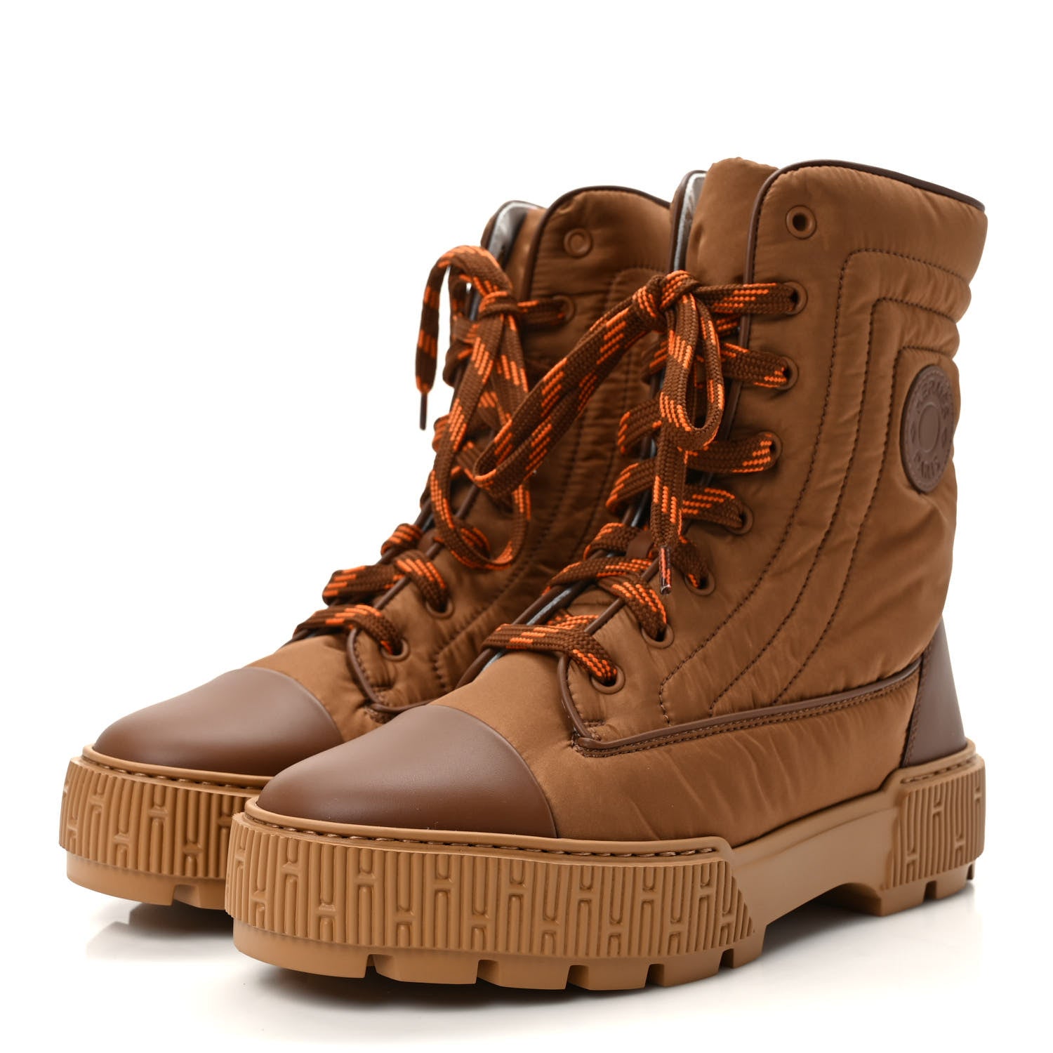 Hermes Calfskin Parachute Fresh Ankle Boots 38 Brun Amourette 3 of 8