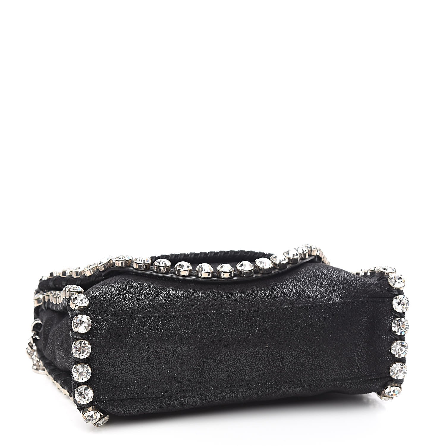 Stella McCartney Shaggy Deer Mini Fold Over Falabella Crystal Crossbody Black 4 of 9