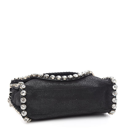 Stella McCartney Shaggy Deer Mini Fold Over Falabella Crystal Crossbody Black 4 of 9