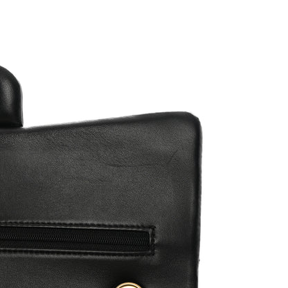 Chanel Lambskin Quilted Medium Double Flap Black 12 of 16