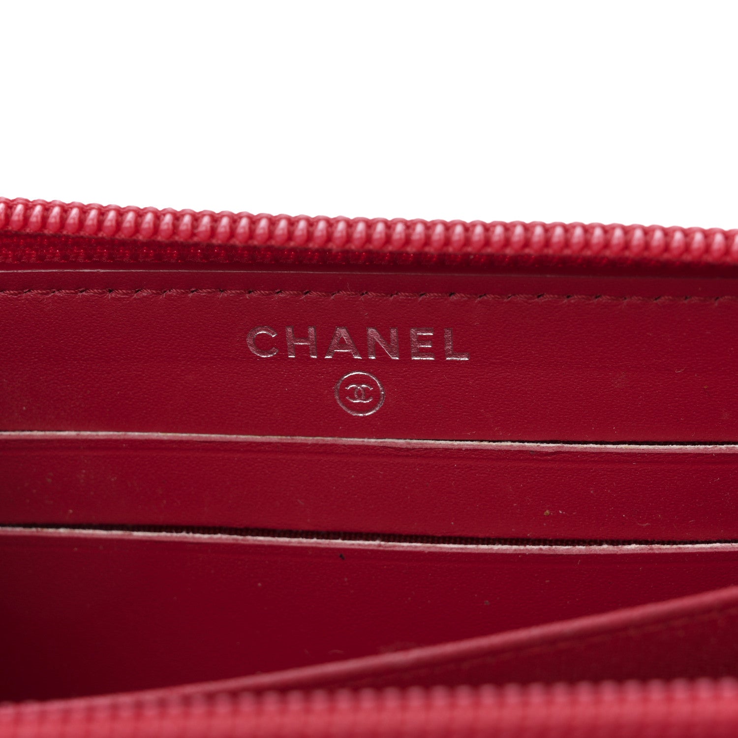 Chanel Patent Quilted Small Boy Zip Around Wallet Dark Pink 6 of 7