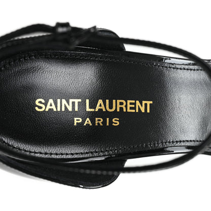 Saint Laurent Patent Calfskin Opyum 85 Sandals 39.5 Black 8 of 10