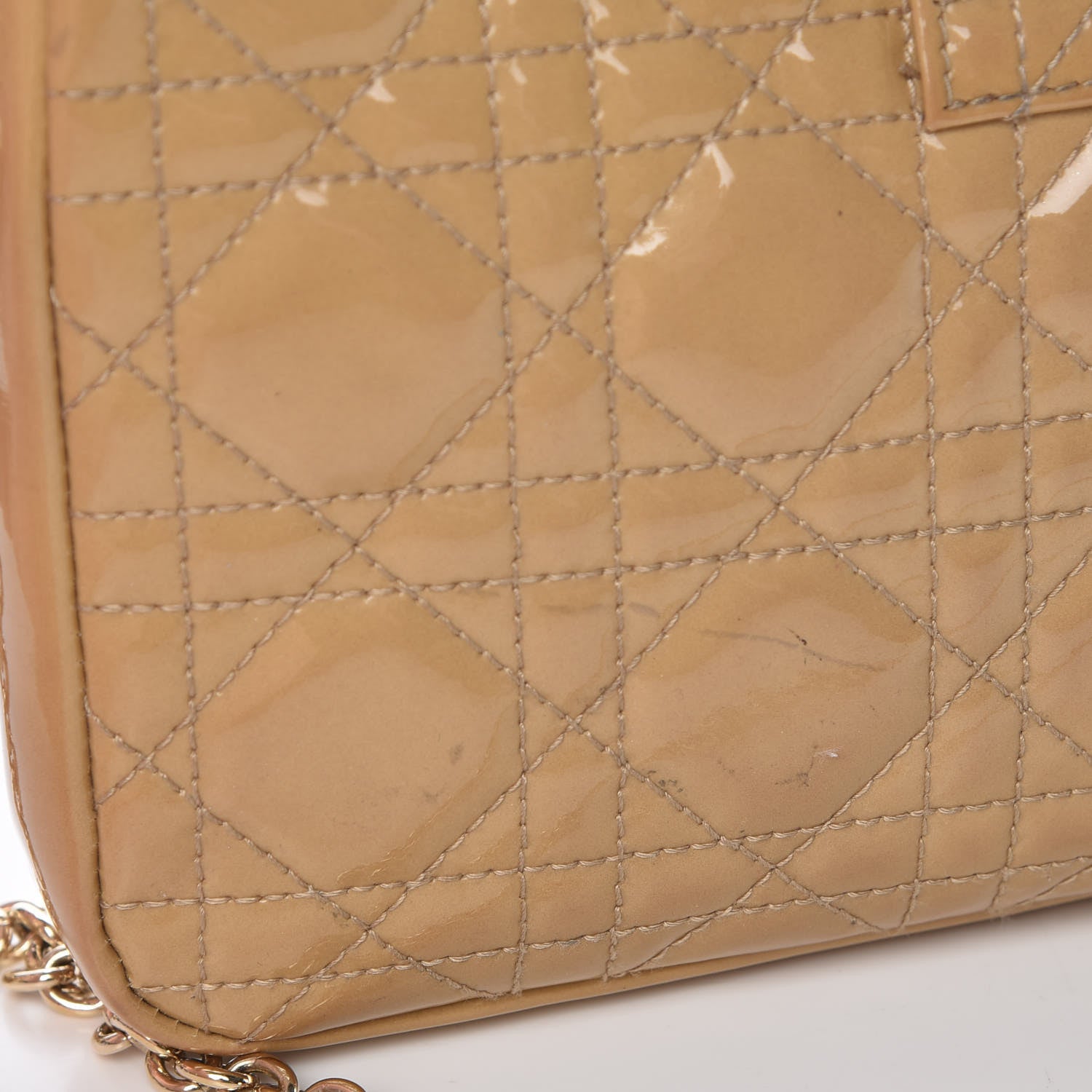 Christian Dior Patent Cannage New Lock Pouch Beige 15 of 15