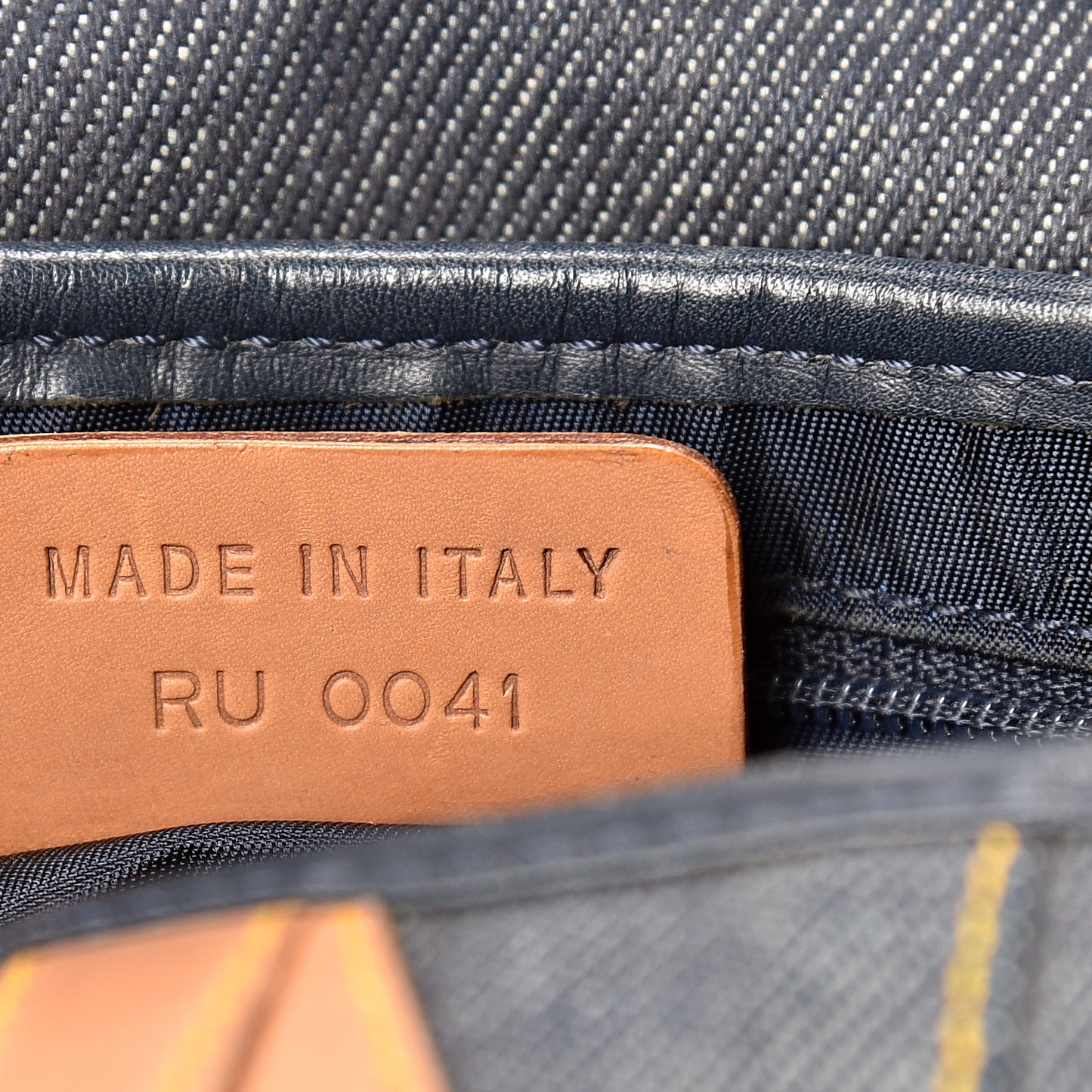 Denim Calfskin Saddle Bag Blue