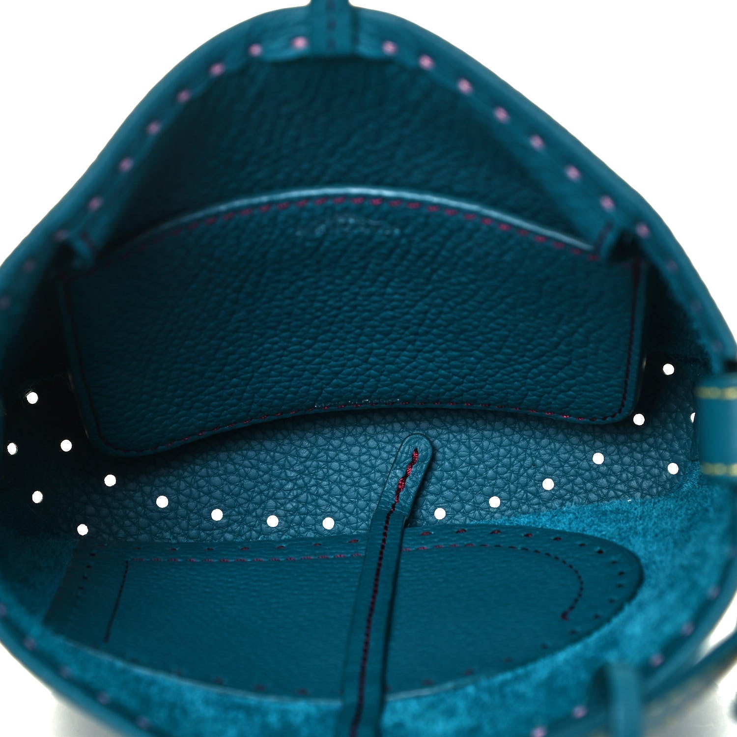 Delvaux Taurillon Mini Pin Bucket Peacock 5 of 10