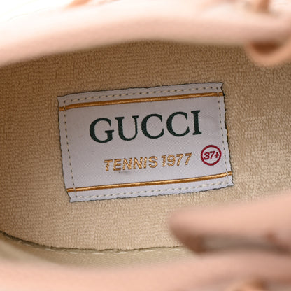 Gucci New Canvas GG Monogram Womens Tennis 1977 High Top 55mm Platform Sneakers 37.5 Skin Rose Dark Skin Rose 9 of 11