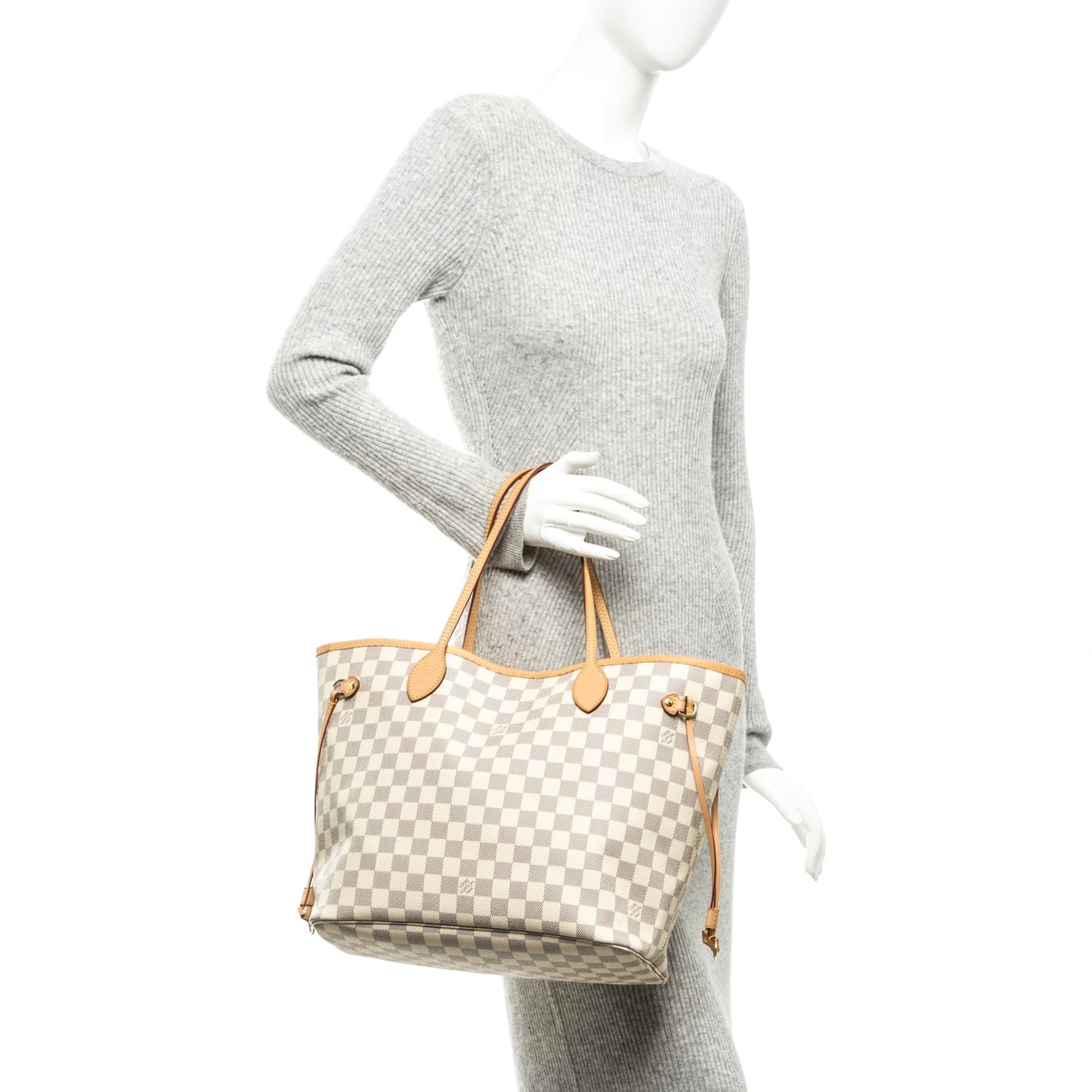 Damier Azur Neo Neverfull MM Rose Ballerine