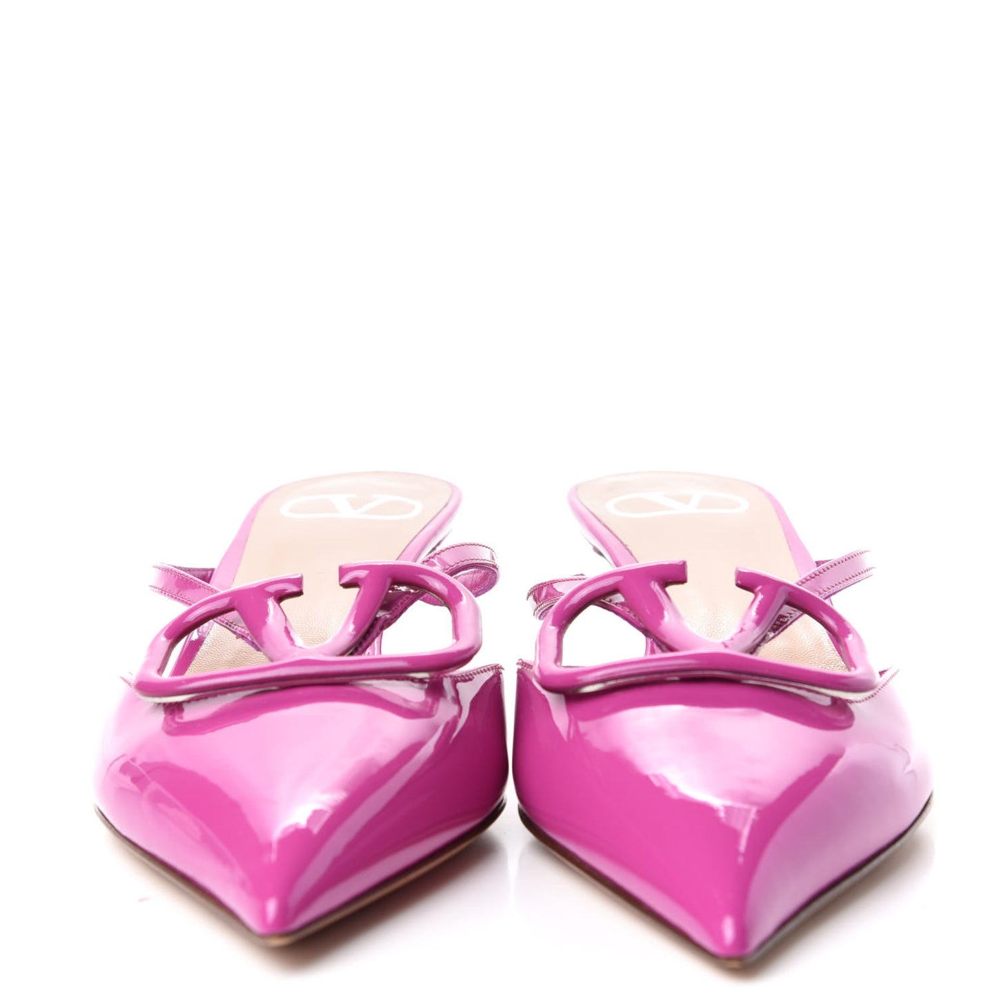 Patent Vlogo Low Heel Mules 37 Radiant Orchid