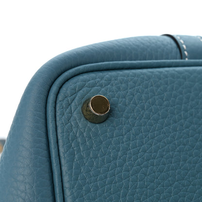 Hermes Taurillon Clemence Picotin Lock 18 PM New Blue Jean 11 of 11