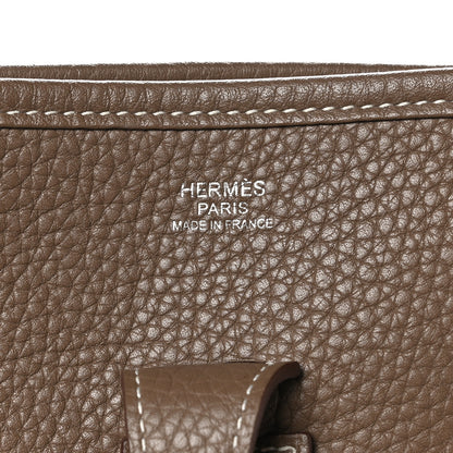 Hermes Taurillon Clemence Evelyne III PM Etoupe 6 of 13