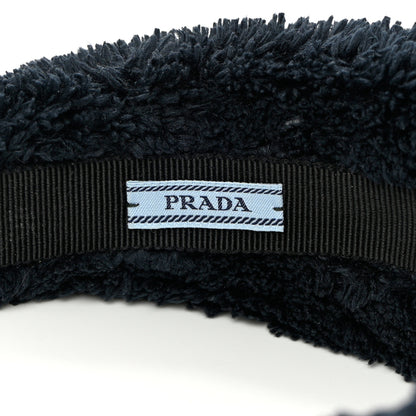 Prada Terrycloth Logo Headband Black White 4 of 7
