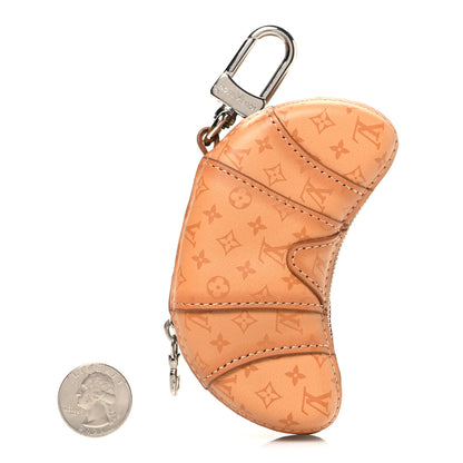 Louis Vuitton Calfskin Monogram LV Croissant Bag Charm Brown 2 of 5