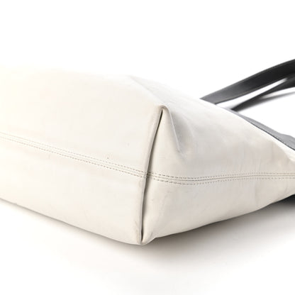 Chanel Lambskin CC Bi-Color Tote White Black 7 of 13