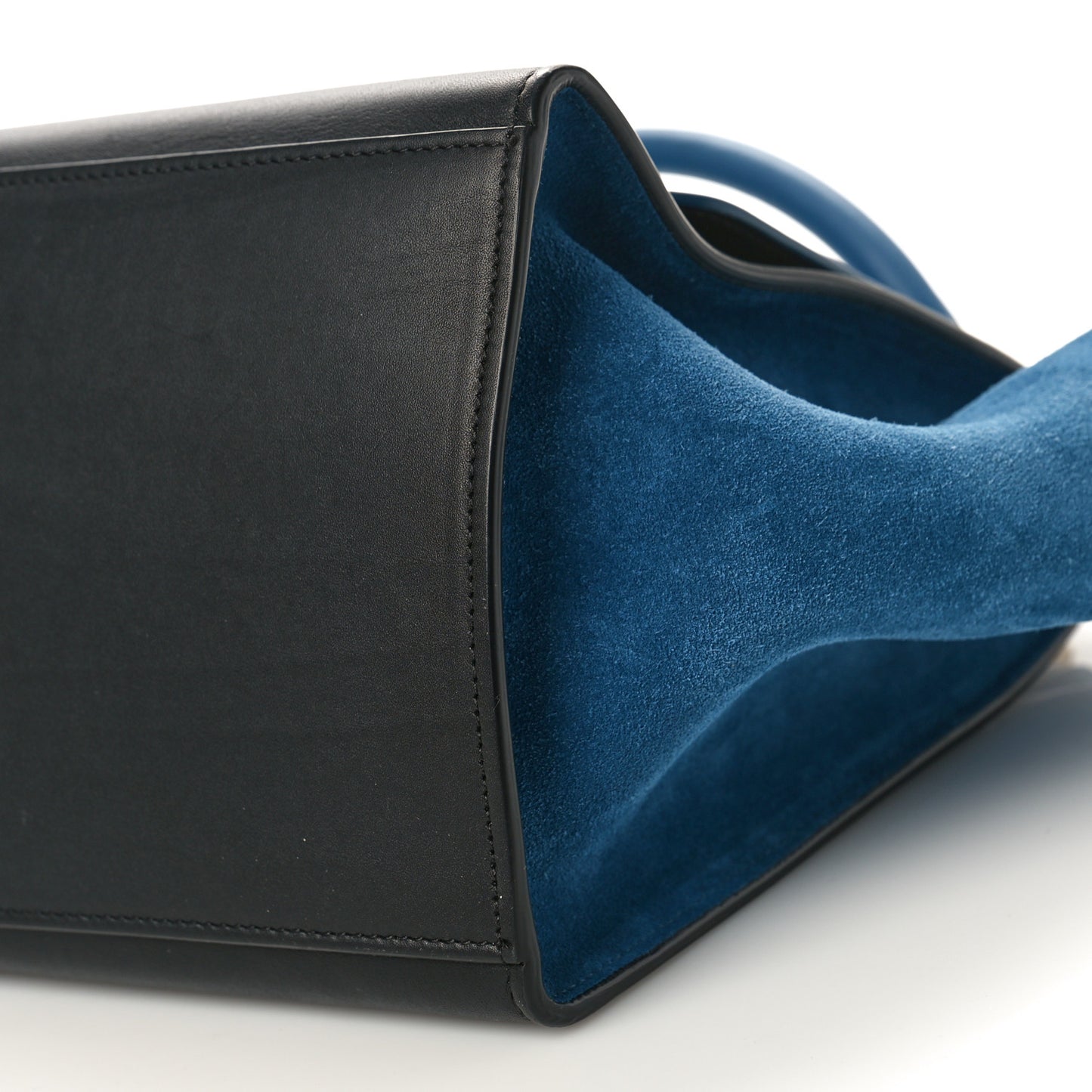Smooth Calfskin Suede Small Trapeze Deepsea