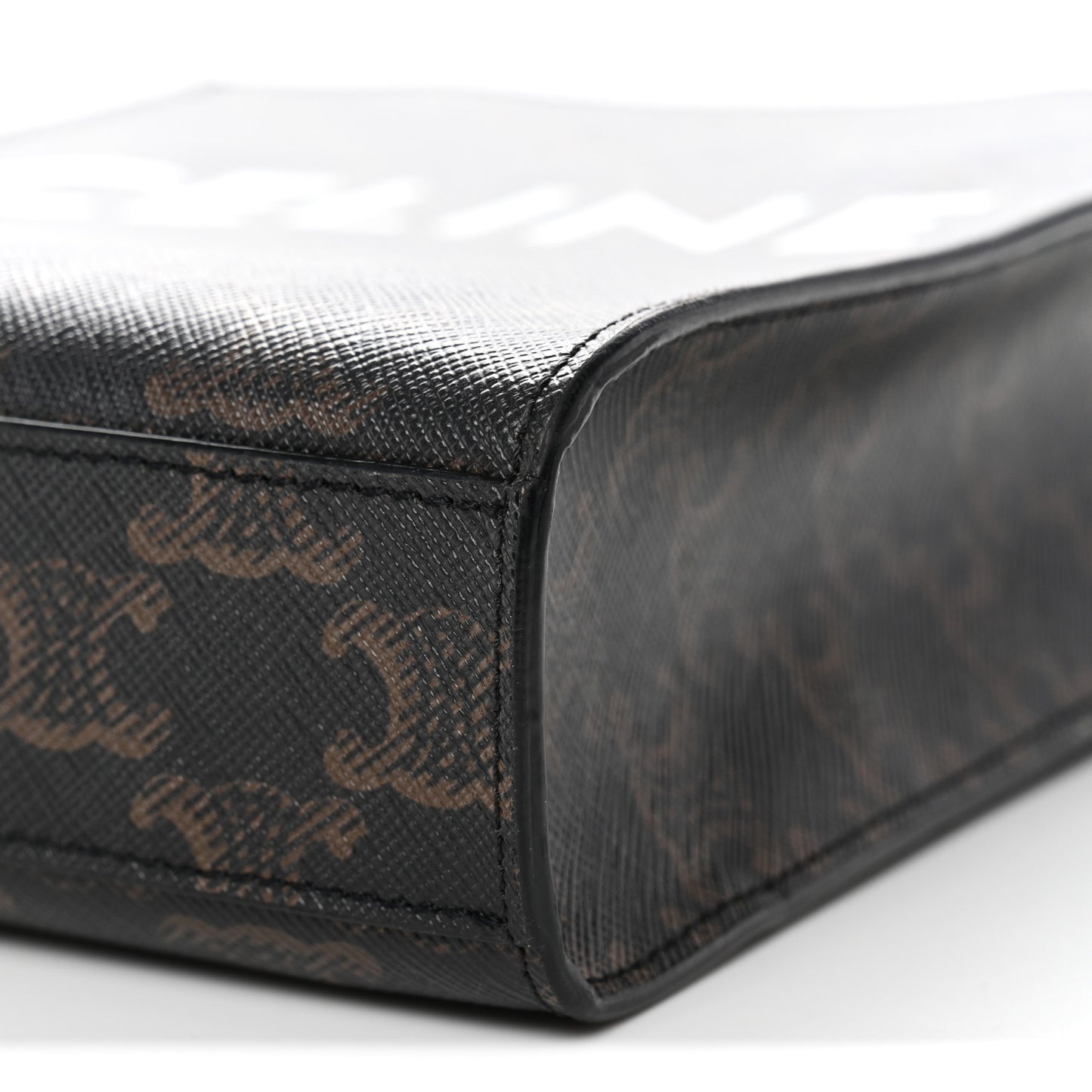 Triomphe Canvas Calfskin Mini Vertical Cabas Tan