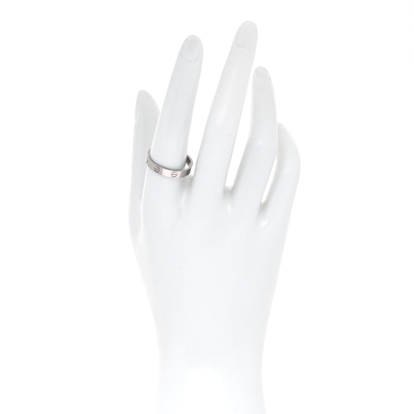 18K White Gold 3.5mm LOVE Wedding Band Ring 60 9