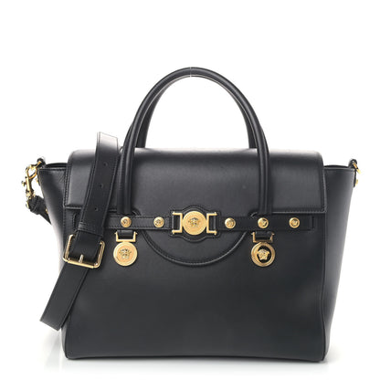 Versace Calfskin Medusa Coin Tote Black 1 of 4