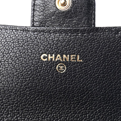 Chanel Patent Goatskin Quilted Small CC Eyelet Wallet On Chain WOC Black 5 of 9