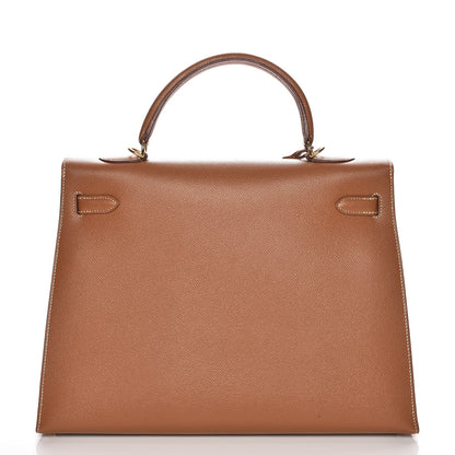 Hermes Epsom Kelly Sellier 35 Gold 5 of 33