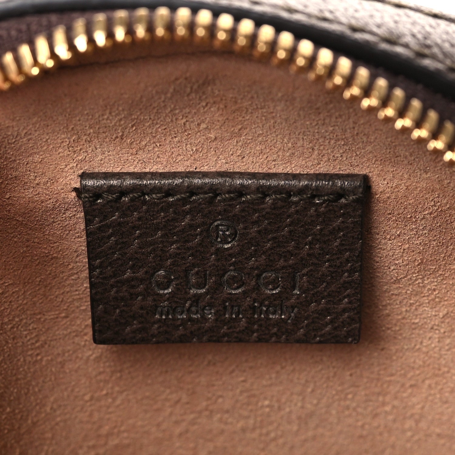 Gucci GG Supreme Monogram Web Mini Ophidia Round Shoulder Bag Brown 6 of 12