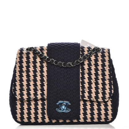 Chanel Tweed Small Elementary Chic Flap Blue Beige 1 of 8