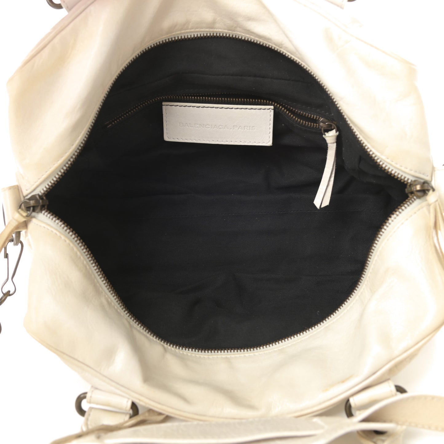 Agneau Classic Hardware Box Bag White