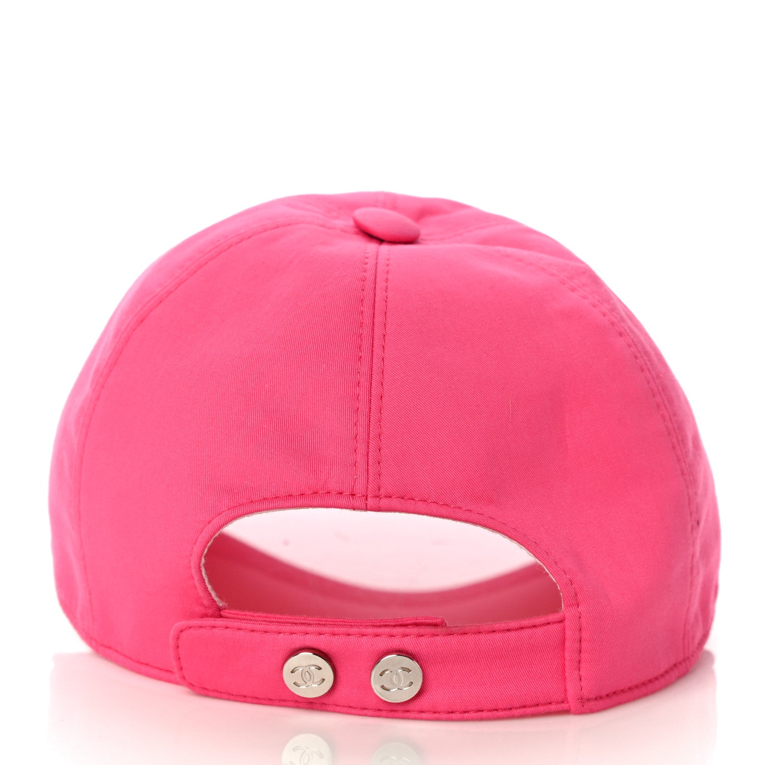 Chanel Cotton CC Cap Hat Fuchsia Orange 4 of 10