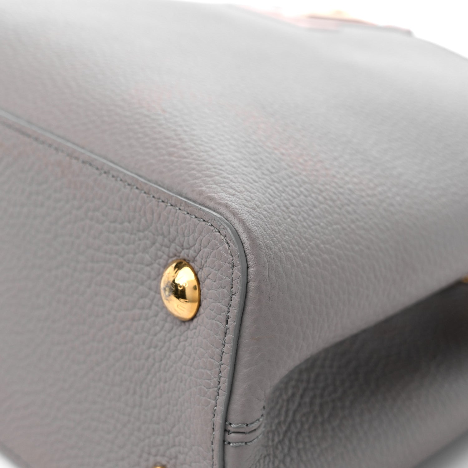 Louis Vuitton Taurillon Capucines MM Steeple Gray 8 of 13