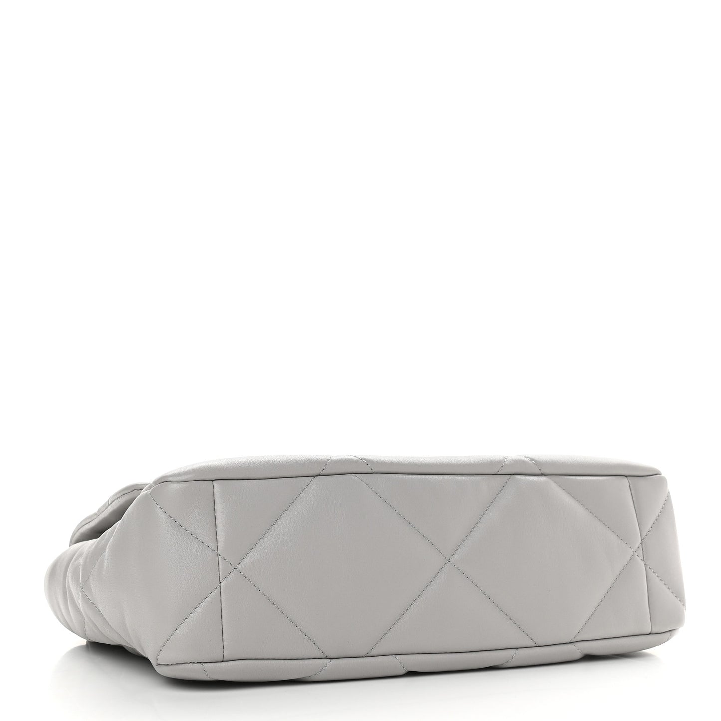 Lambskin Quilted Large Chanel 19 Flap Grey