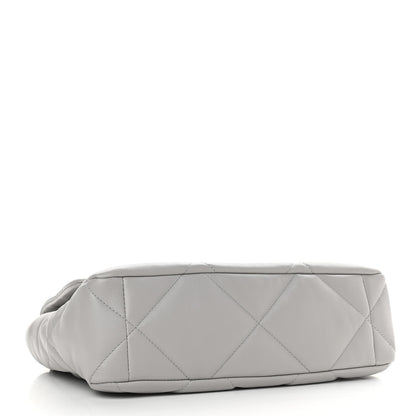 Chanel Lambskin Quilted Large Chanel 19 Flap Grey 4 of 9