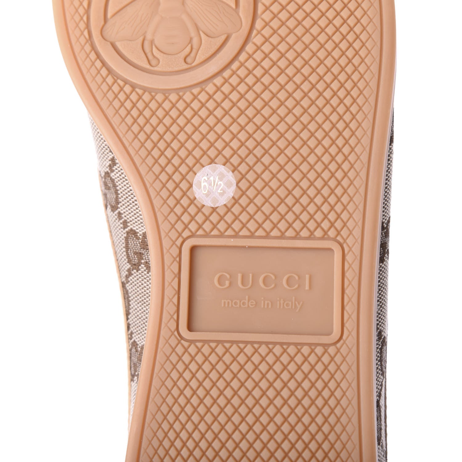 Gucci Suede Monogram Web Mens Falacer Sneakers 6.5 Nocciola Beige 8 of 10