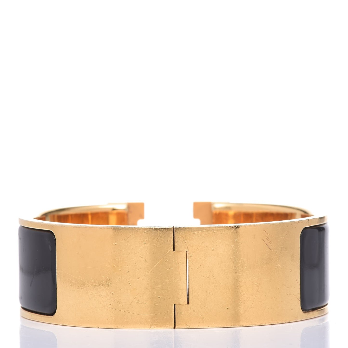 Enamel Wide Clic Clac H Bracelet PM Black