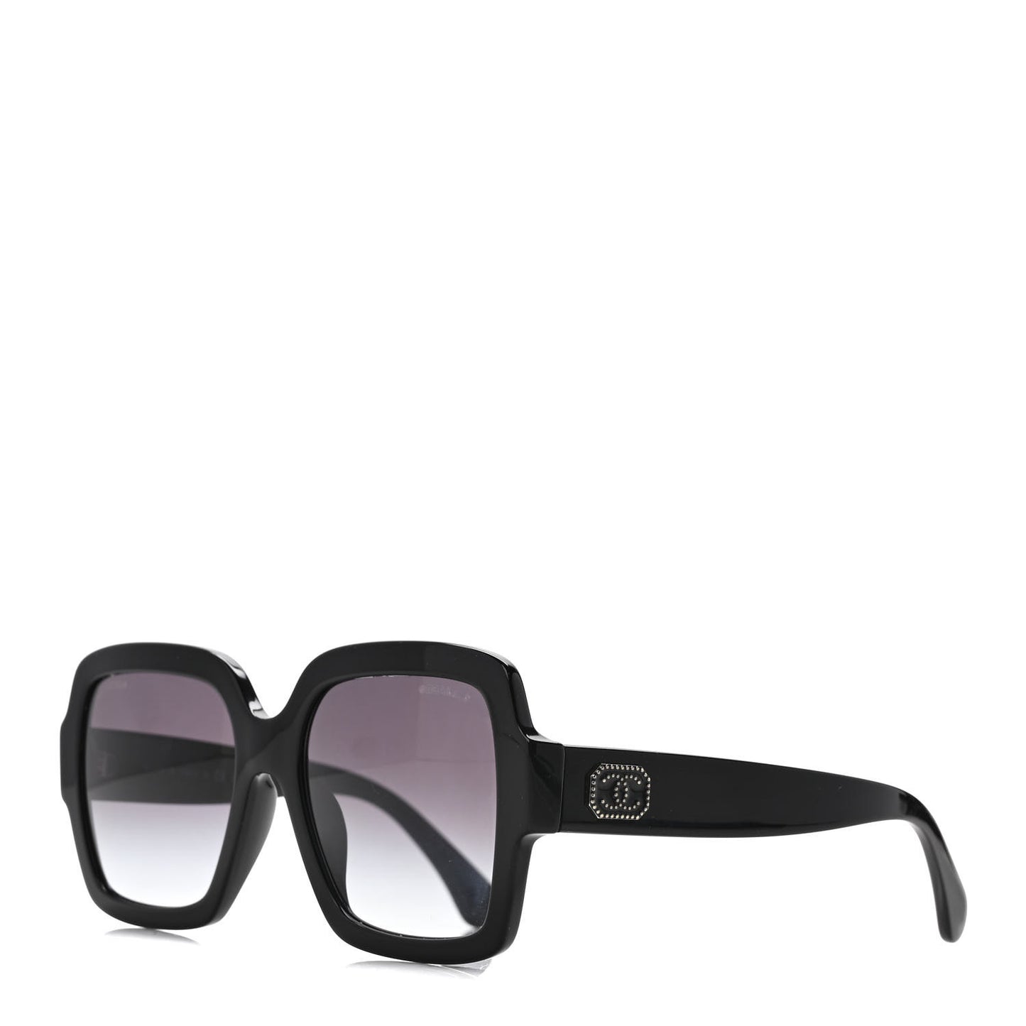 Acetate Square Strass CC Sunglasses 5479-A Black