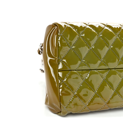 Chanel Patent Quilted Small Just Mademoiselle Light Khaki 9 of 10