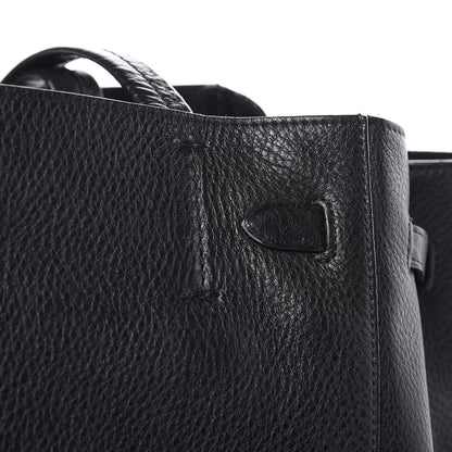 Celine Soft Grained Calfskin Small Belt Cabas Phantom Black 11 of 15