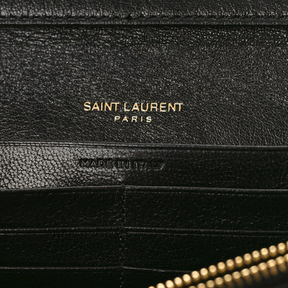 Saint Laurent Lambskin Diamond Quilted Becky Chain Wallet Black 6 of 10