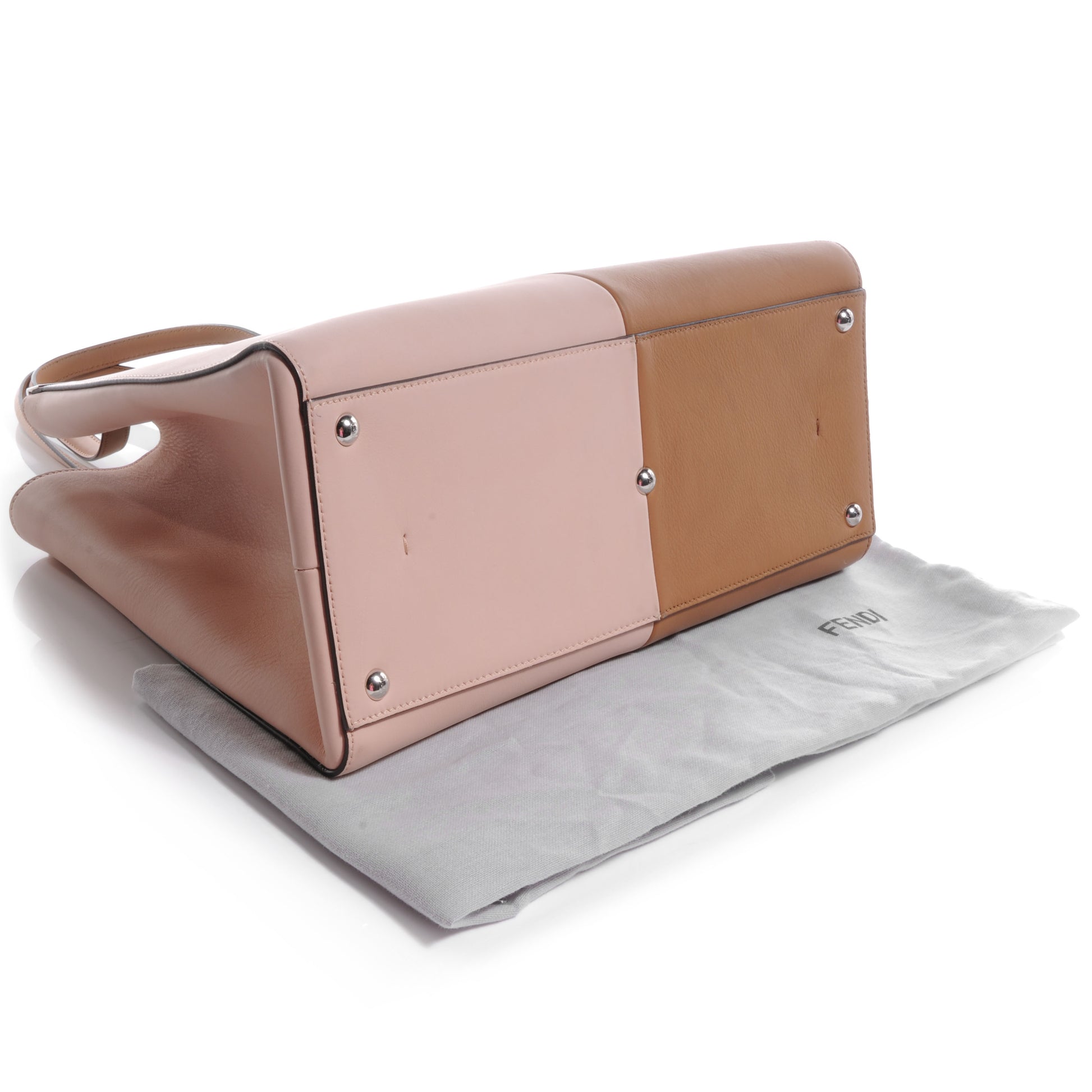 Fendi Vitello Bi-Color Large 3Jours Tote Orzo Rosa Plaster 4 of 10