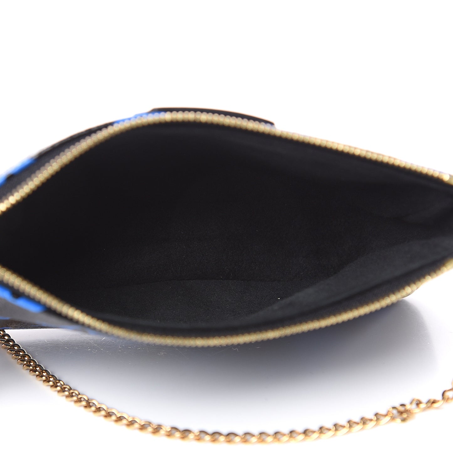 Colored Monogram Mini Pochette Accessories Blue Black