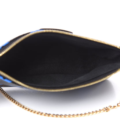 Louis Vuitton Colored Monogram Mini Pochette Accessories Blue Black 5 of 6