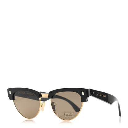 Celine Acetate Cat Eye Sunglasses CL40059U Black Gold 1 of 8