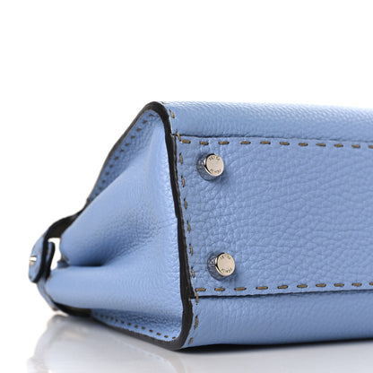 Fendi Cuoio Roma Selleria Chamois Bi-Color Medium Peekaboo Iconic Essentially Satchel Sky Blue Latte 6 of 8